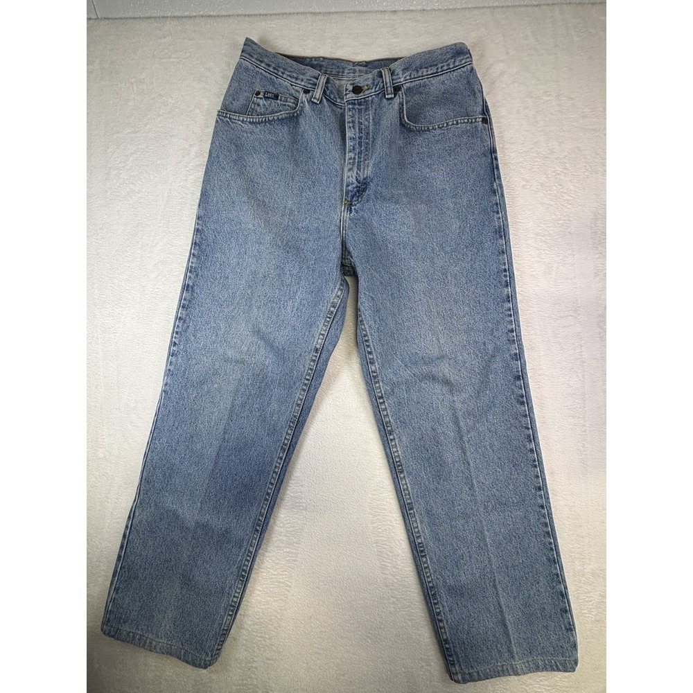 Vintage 90s Lee Blue Light Wash Jeans Straight Relaxed Fit Mens size 36x36